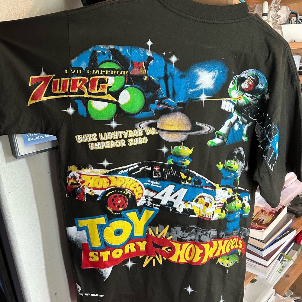 NASCAR Toy Story Allover Print Adult T-Shirt - Picture 3 of 4